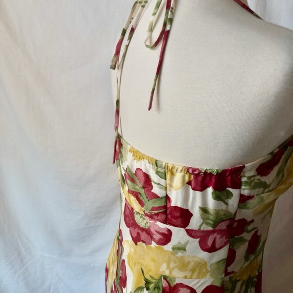 LOFT 100% Silk Floral Halter - Picture 5 of 7